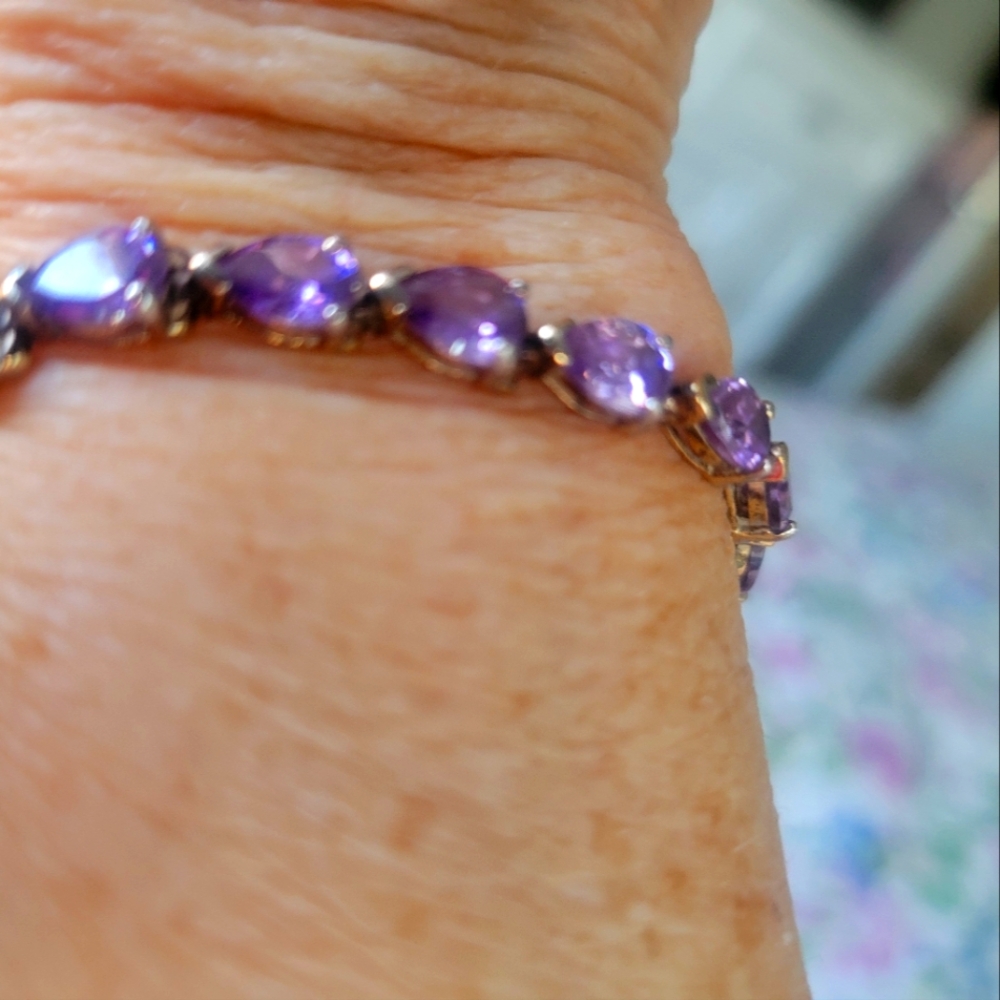 Elegant Purple Gemstone Bracelet
